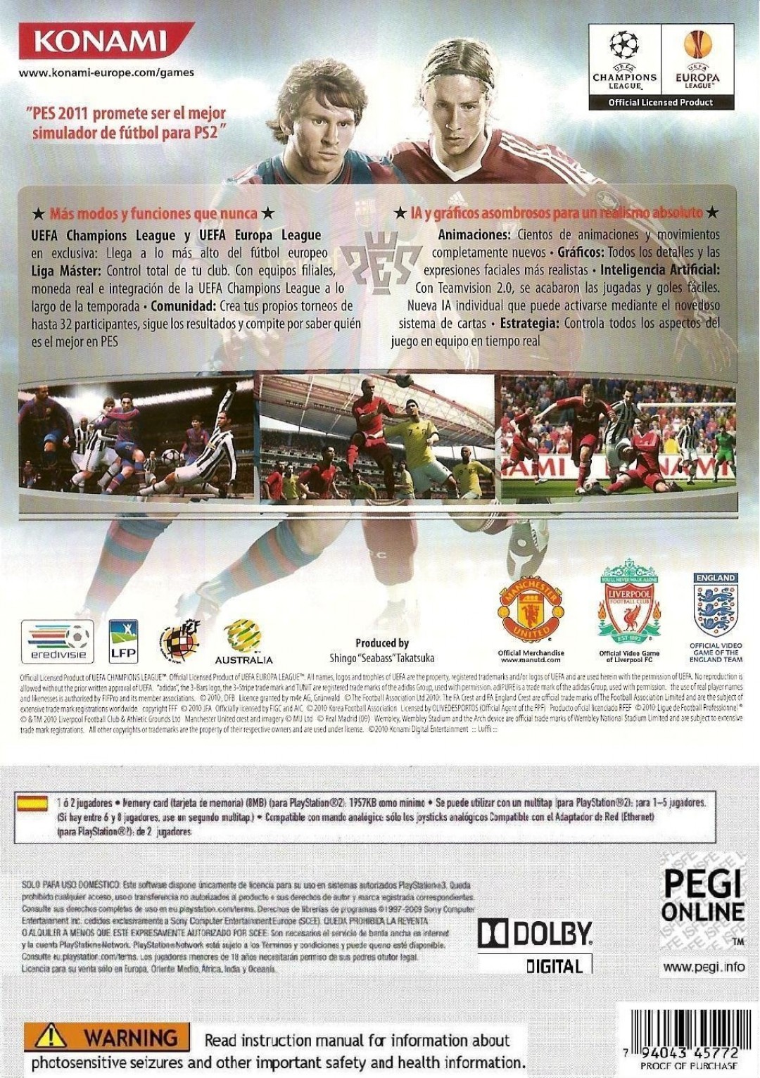 Pro Evolution Soccer 2011 Pro Evolution Soccer 2011