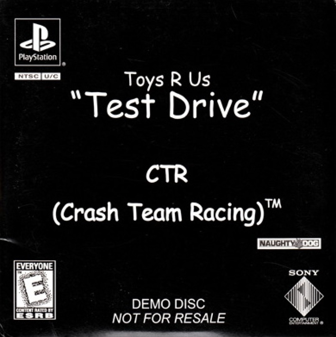 CTR Crash Team Racing Toys R Us Test Drive Demo Disc