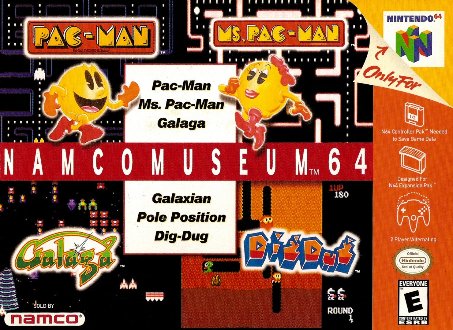 Namco Museum 64 (1999) cover art
