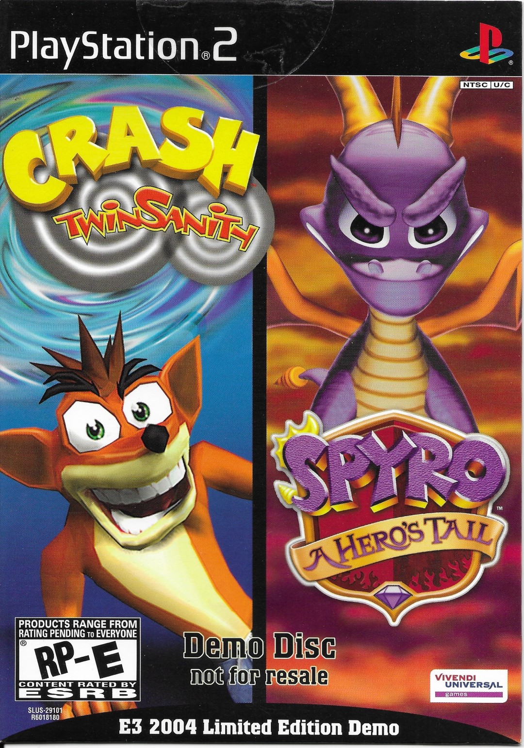 Crash Twinsanity Spyro A Hero's Tail E3 2004 Limited Edition Demo