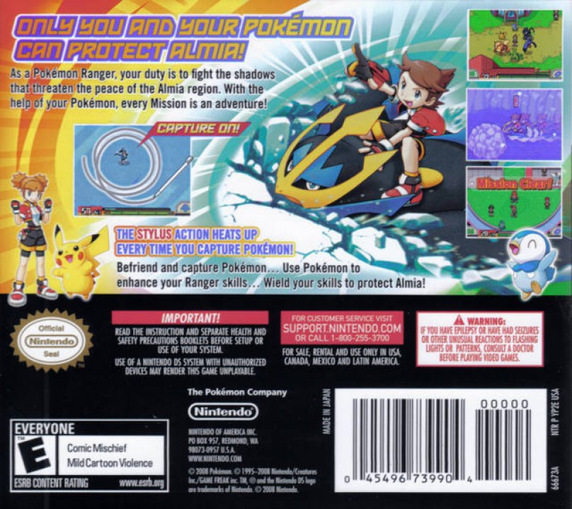 Nintendo DS - PokÃ©mon Ranger: Shadows of Almia @ The ... - 