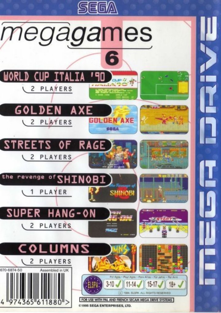 Cover art for Mega Games 1