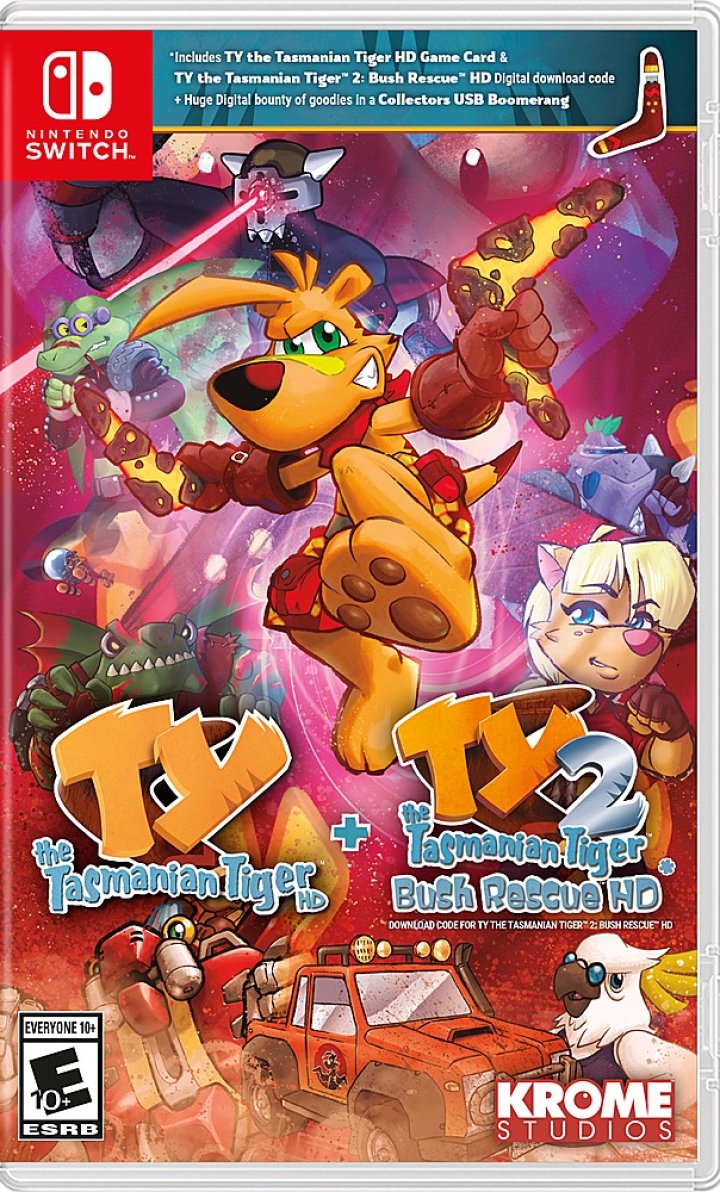 Cover art for Ty The Tasmanian Tiger HD + Ty The Tasmanian Tiger 2: Bush Rescue HD Bundle