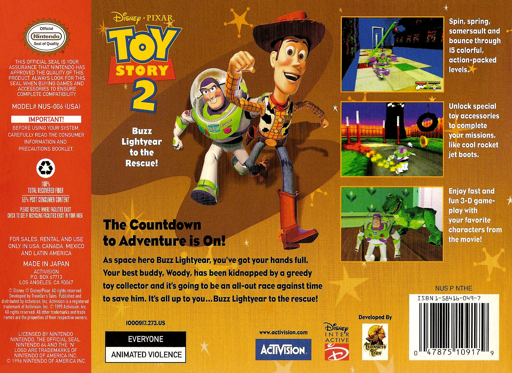 Tgdb Browse Game Disney Pixar Toy Story 2 Buzz Lightyear To The Rescue