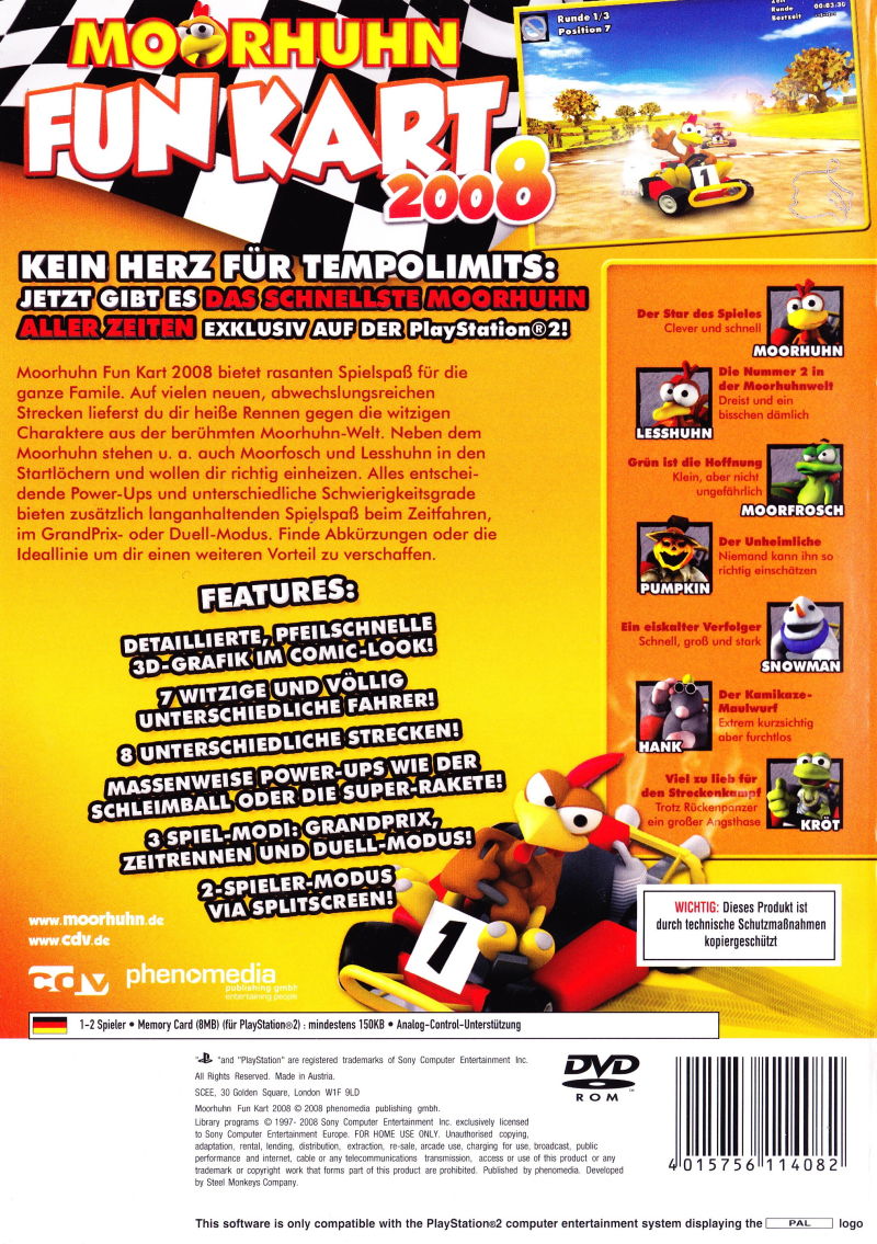 Crazy Chicken Fun Kart 2008 (PS2 Gameplay) 