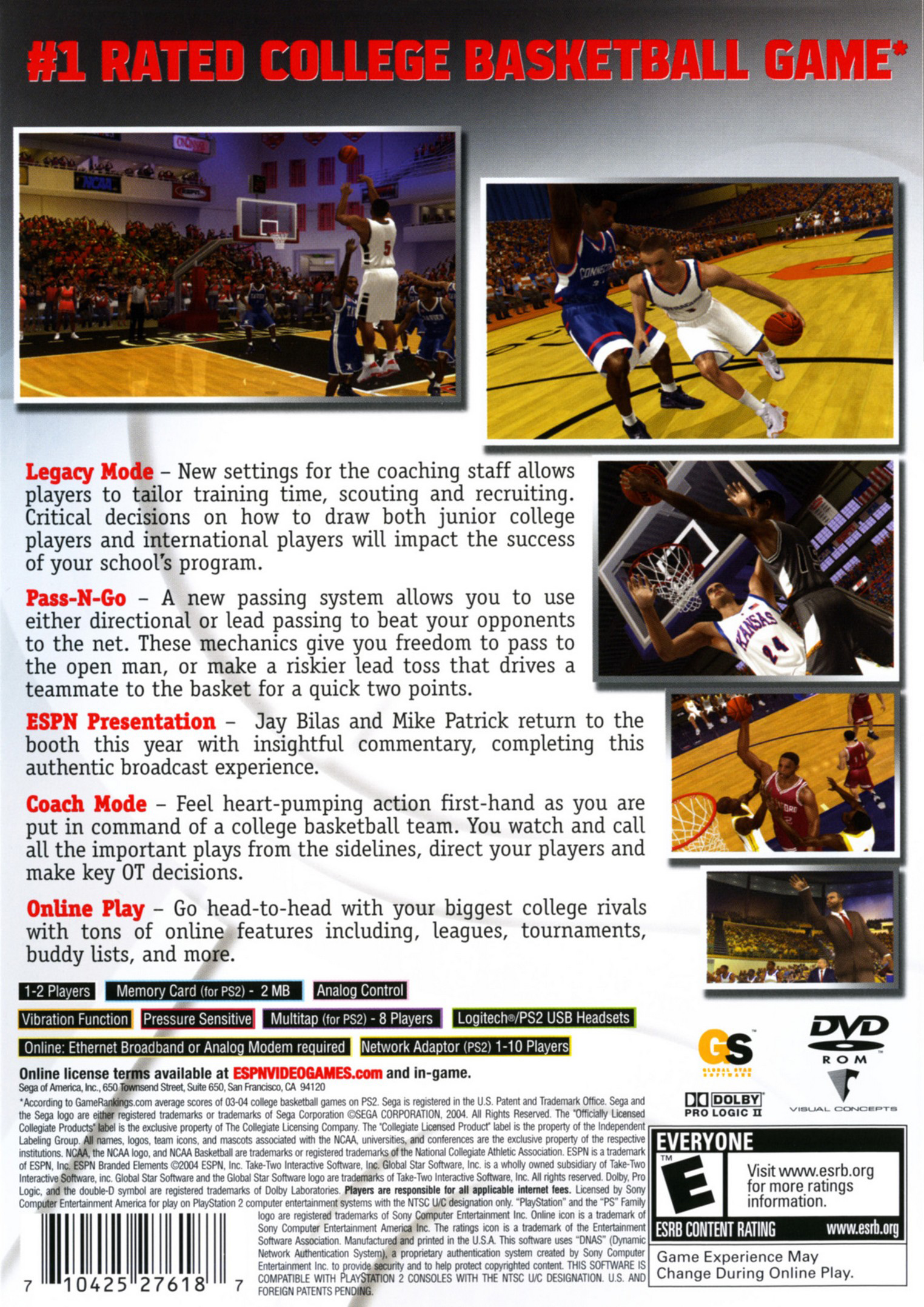 ESPN College Hoops 2K5 - VGDB - Vídeo Game Data Base
