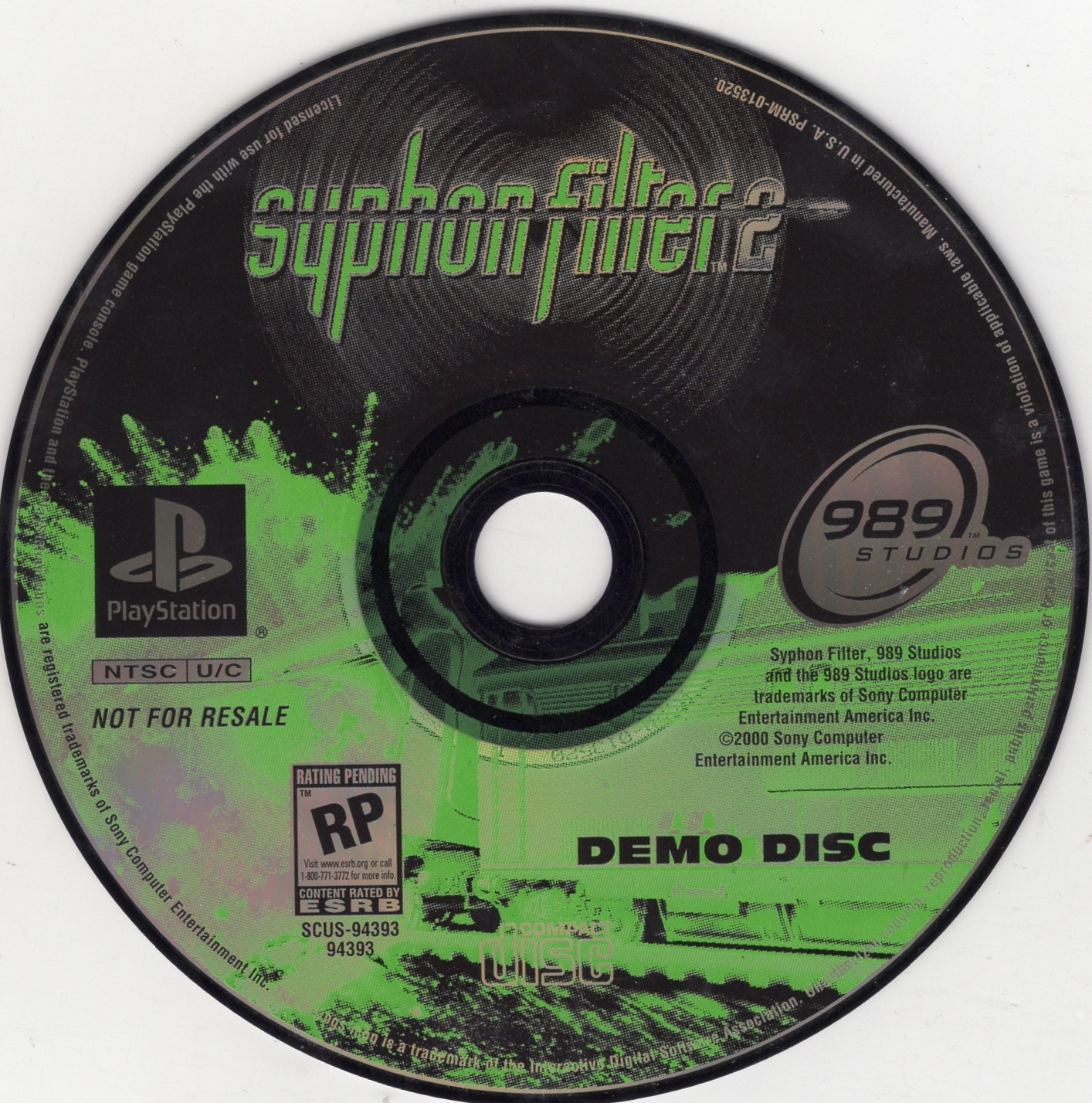 Syphon Filter Original Disc / Game for PSX / PS1 NTSC 