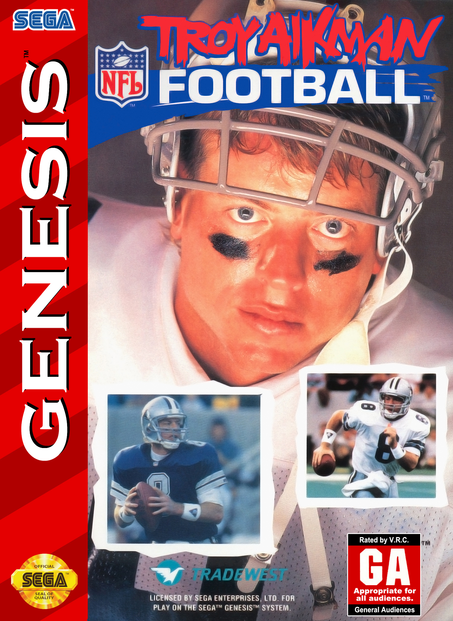 Troy Aikman NFL Football/Genesis