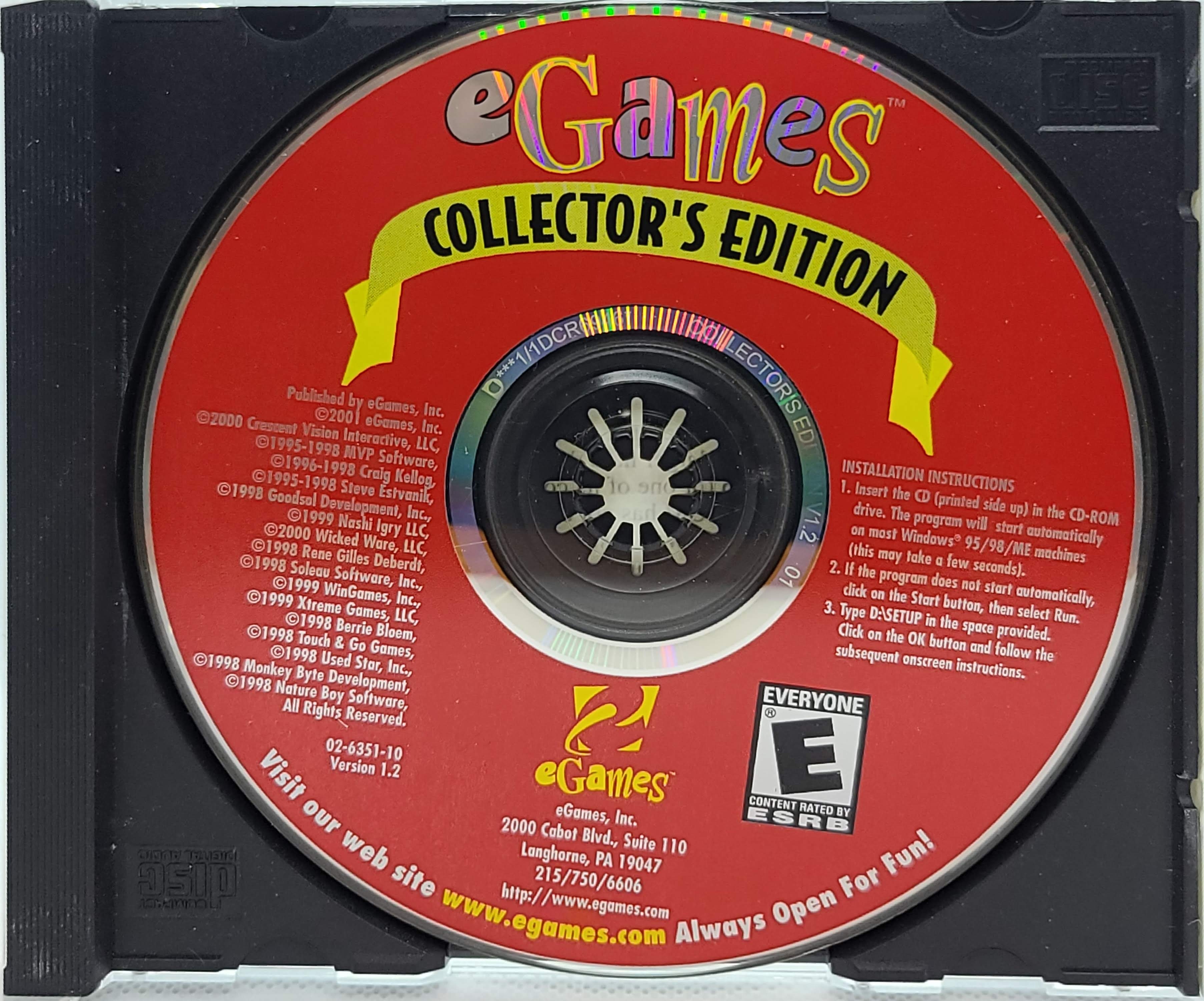 eGames Collector's Edition 251 Awesome Games - PC Software Game CD Windows