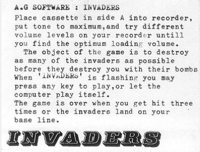 Invaders (A.G. Software)