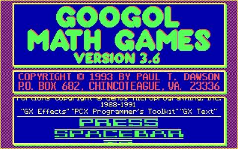 Googol Math Games