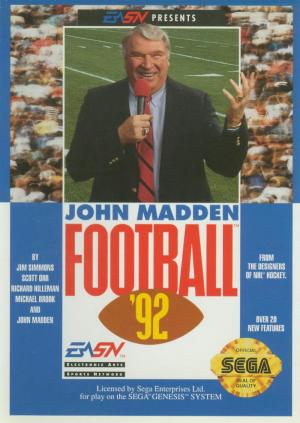 Madden NFL '92 cover